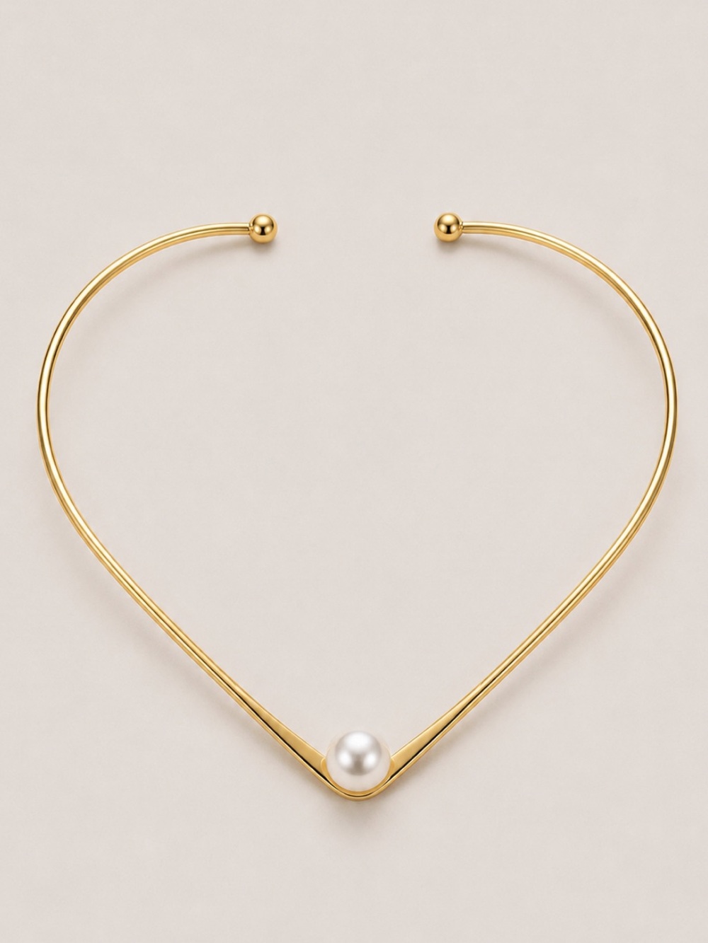New! Gold Pearl Collar Necklace NWOT